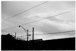 street lamps and power lines