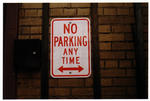 no parking any time