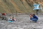 the kids, at the shore